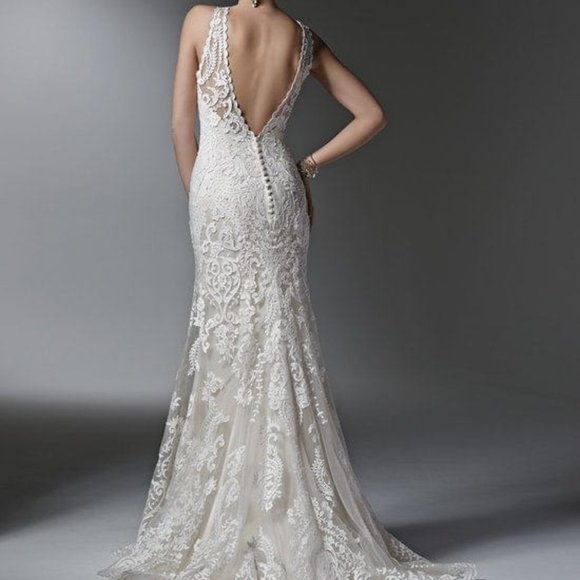 Sottero and Midgley Winifred Bridal Gown Size 10 ALTERED - Picture 2 of 16